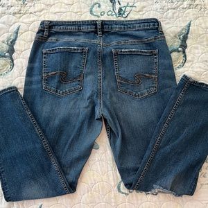 Womens Silver Jeans Co. jeans Sam boyfriend cut plus size 14 L27